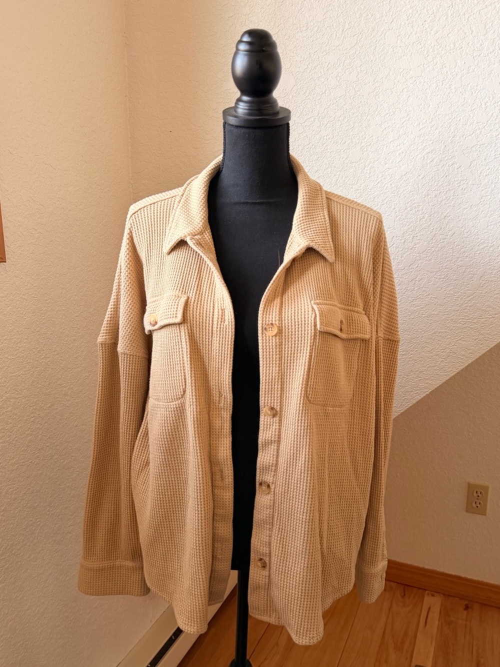 O'Neill Tan Waffle knit Top